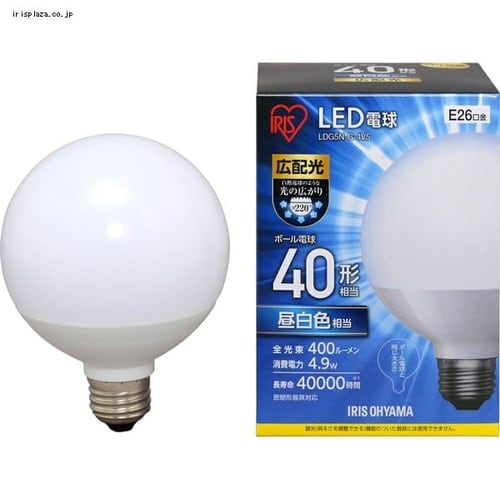 Led電球 E26 ボール球 広配光 40形相当 Ldg5n G 4v5 昼白色 Hf アイリスプラザ アイリスオーヤマ公式通販サイト Led電球 E26 ボール球 広配光 40形相当 Ldg5n G 4v5 昼白色 Hf アイリスプラザ アイリスオーヤマ公式通販サイト