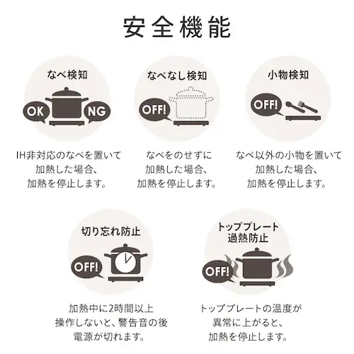 【レビュー投稿で500Pプレゼント】 IHコンロ 1口 1400W 薄型 IHC-T43-B ブラック_6