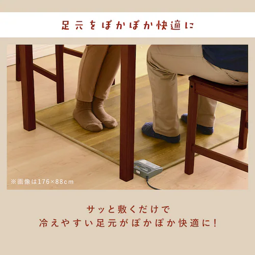 ホットカーペット 45×110p 温度調節2段階 HCM-1105FL-M_2