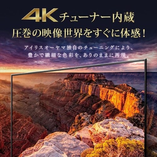 4Kチューナー内蔵液晶テレビ 55V ブラック 55XUB30 H573871F│アイリスプラザ│アイリスオーヤマ公式通販サイト