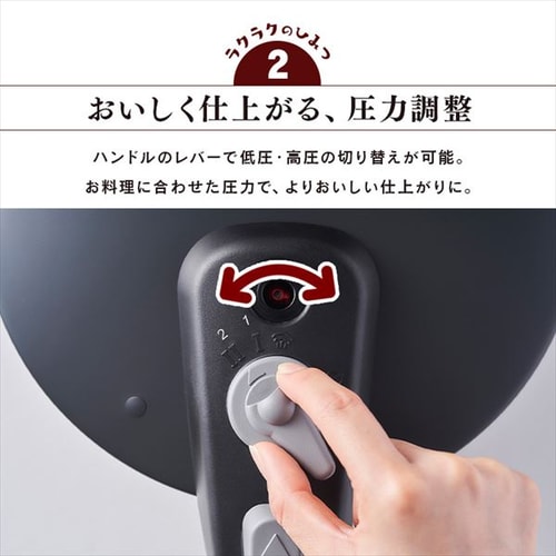 片手圧力鍋３Ｌセット NKAR-3LS グレー H574499 │アイリスプラザ│アイリスオーヤマ公式通販サイト