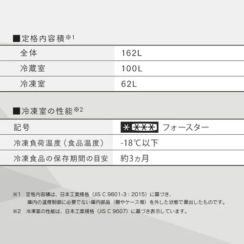 ① 162L l炵 ƒp 2hA 47.4cm IRSE-16A-CW zCg_19