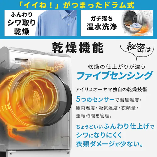 【訳あり】【設置無料】 洗濯乾燥機 ドラム式 8kg 乾燥4kg 左開き 洗剤自動投入 銀イオン除菌 温水洗浄 節水 お手入れ簡単 ファイブセンシング HDK842Z-W_4