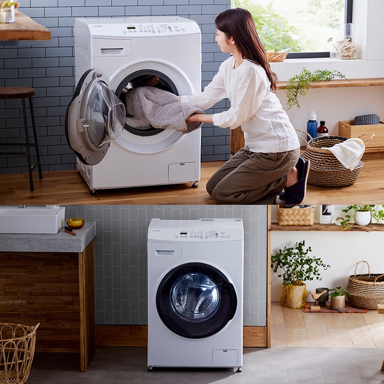 アイリスオーヤマ　ドラム式洗濯乾燥機　CDK842-W 2024年製 8kg 設置無料】 洗濯乾燥機 ドラム式 8kg 乾燥4kg 左開き コンパクト
