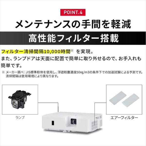 マクセル プロジェクター 3200lm 1280×800 WXGA ランプ光源 30~300型 