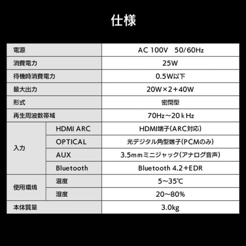 TEhXs[J[ Bluetooth 2.1ch IHT-S201 ubN_19