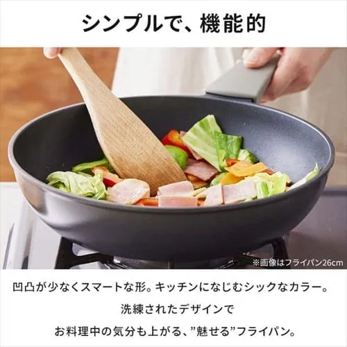 フライパン 炒めなべ 28cm ガス火専用 取っ手一体型 ダイヤモンドコートパン DCP-G28 パールグレー_4