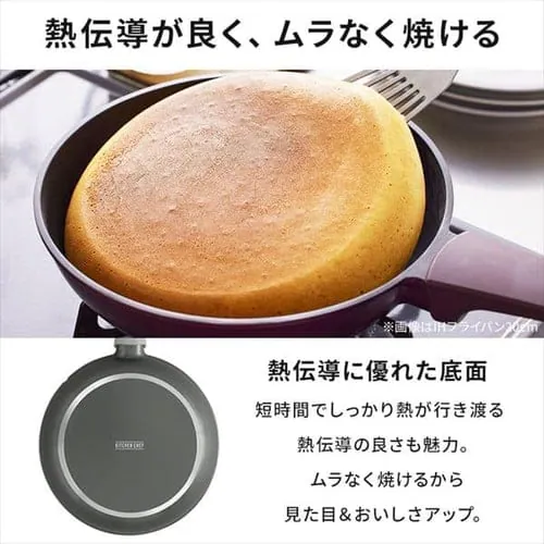 フライパン 炒めなべ 28cm ガス火専用 取っ手一体型 ダイヤモンドコートパン DCP-G28 パールグレー_6