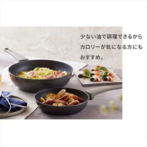 フライパン 炒めなべ 28cm ガス火専用 取っ手一体型 ダイヤモンドコートパン DCP-G28 パールグレー_8