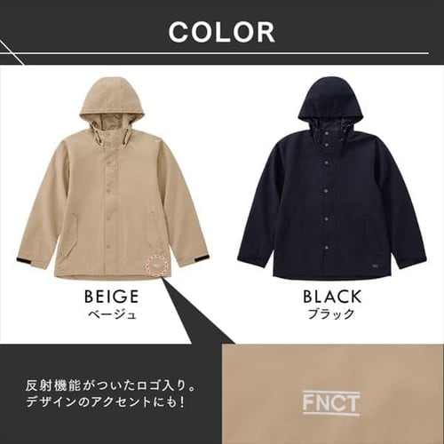 撥水防風 フード付き ブルゾン FC21405-BKXL ブラック XLサイズ