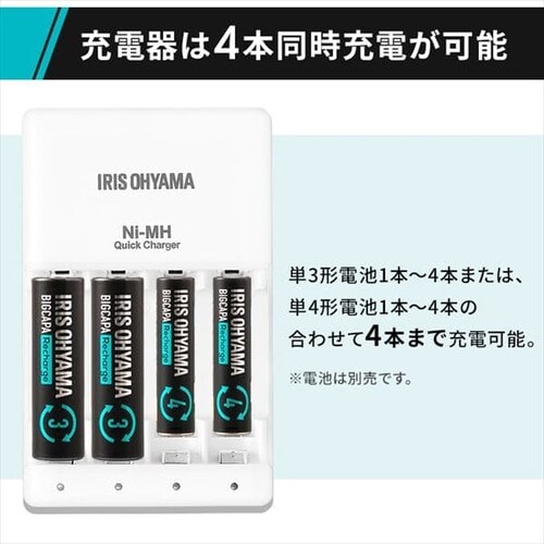 ビッグキャパ リチャージ 専用急速充電器 BCR-QCMH H578038F│アイリスプラザ│アイリスオーヤマ公式通販サイト