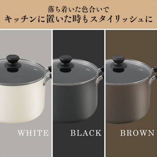 ダイヤモンドコート 両手なべ 22cm 深型 DIS-P22D ブラック H579562 │アイリスプラザ│アイリスオーヤマ公式通販サイト