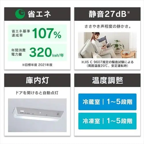 【訳あり】【設置無料】 冷蔵庫 296L 自動霜取り 自動製氷 カメラ付き ストックアイ 2ドア 設置込み 幅59.5cm IRSN-IC30A-W ホワイト_14