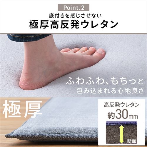 ラ・クッションラグ リバーシブルタイプ 接触冷感 185×240cm ACRR