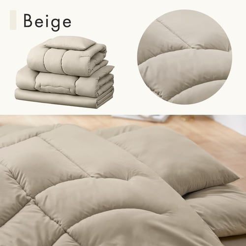 マットレス付き布団5点セット KFS-M5S ライトグレー K104325