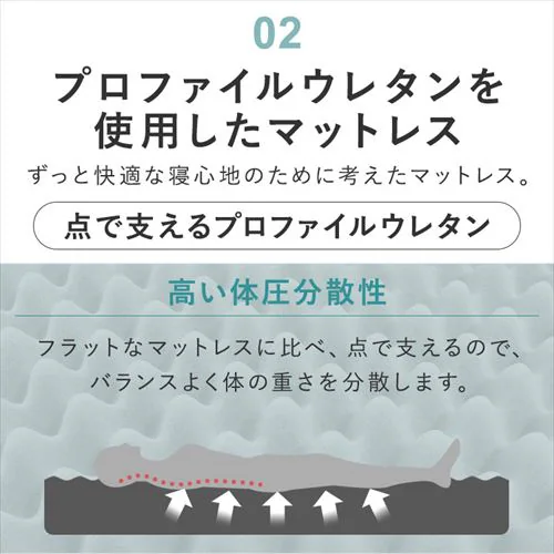 ベッド セミシングル 折りたたみ 電動 リクライニング 厚さ10cm OTBSS-BDH_7