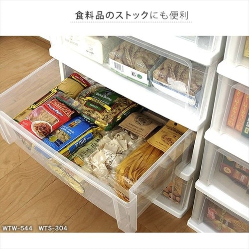 2個セット】ウッドトップチェスト 5段 WTW-545 ホワイト 1896540 