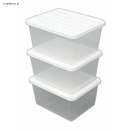 便利収納box Bsb L 3 ホワイト クリア K アイリスプラザ アイリスオーヤマ公式通販サイト
