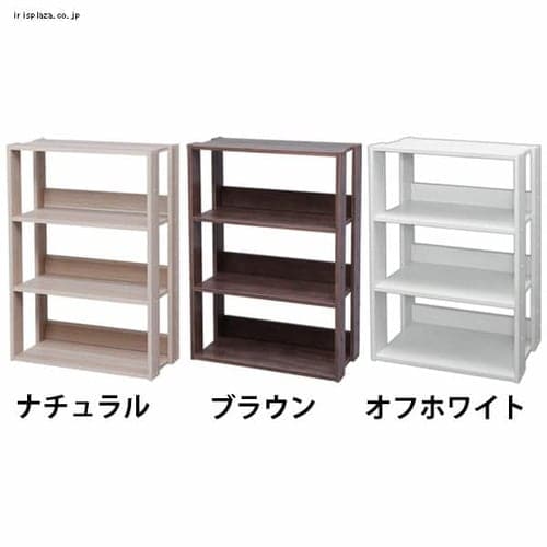オープンウッドラック 4段 OWR-600 ナチュラル K226622 │アイリス