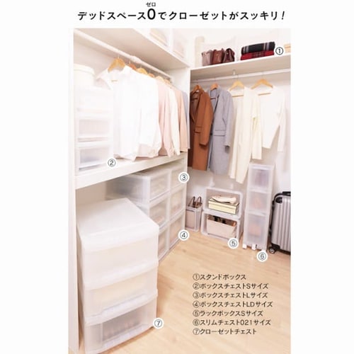 収納ケース スリムチェスト コンパクト クリア キャスター付き