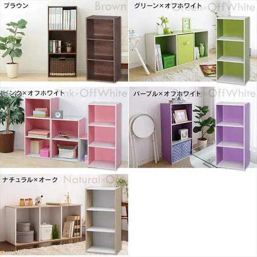 2個セット】カラーボックス ミッドブラウン 1926401 │アイリス