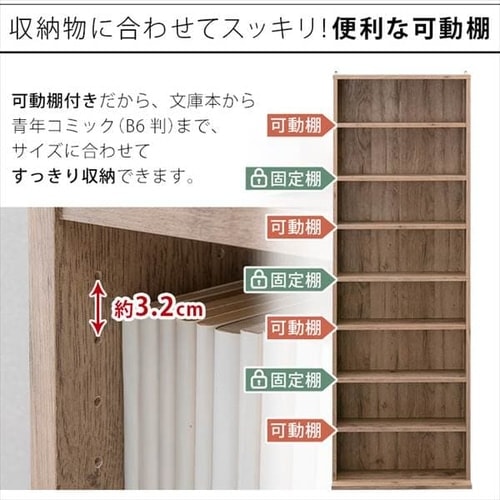 コミックラック ハイタイプ CORK-1860 ブラック K285060