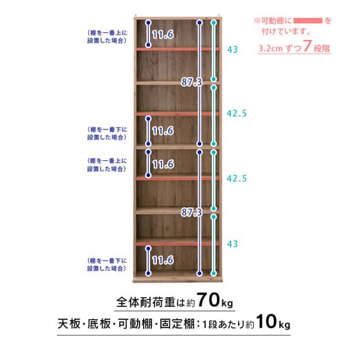 コミックラック ハイタイプ CORK-1860 アッシュブラウン K285062 コミックラック ハイタイプ CORK-1860 アッシュブラウン K285062