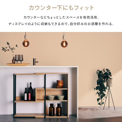 収納棚 オープンラック スライドオープンシェルフ ロータイプ
