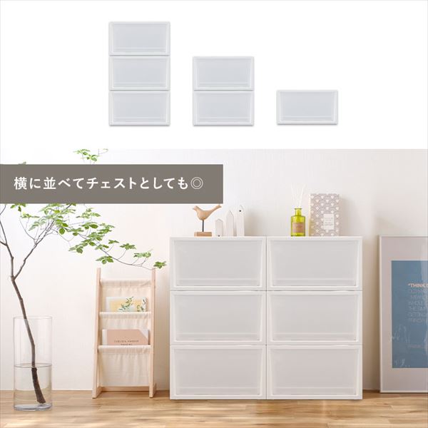 ネスティングボックスチェスト 3個セット NSBC-500 ホワイト/クリア