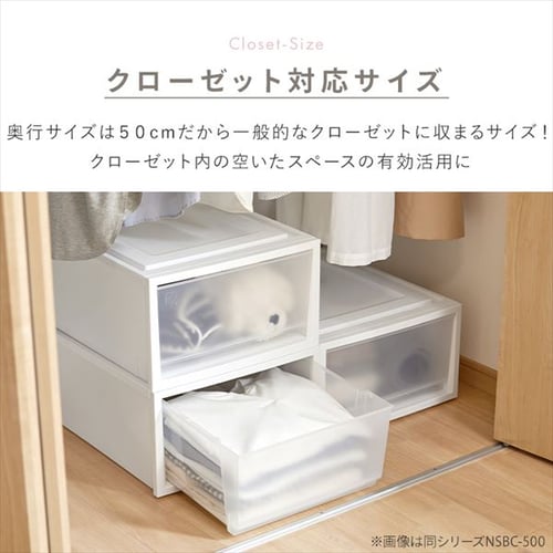 ネスティングボックスチェスト 3個セット NSBC-500D ホワイト/クリア