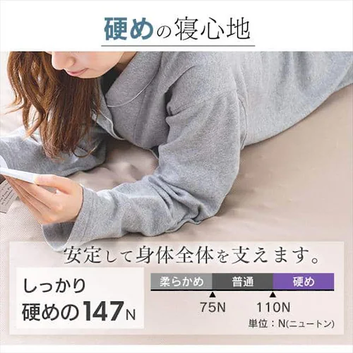 マットレス ダブル 高反発 厚さ4cm ウレタン リバーシブルカバー MAKK4-D_6