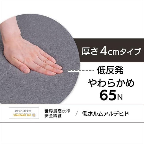 マットレス ダブル 低反発 厚さ4cm ウレタン リバーシブルカバー MATK4
