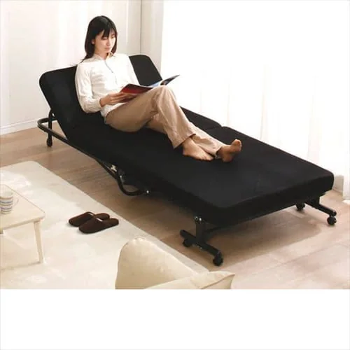 折りたたみベッド シングル OTB-TR ブラック【組立品・14段階リクライニング】_9