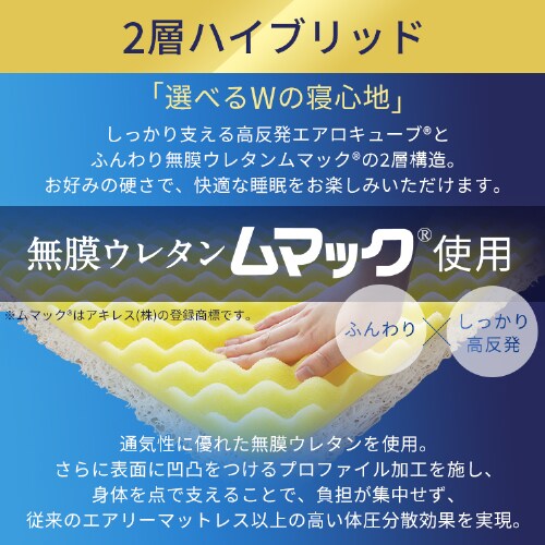 マットレス シングル 洗える 3つ折り 厚さ9cm エアリー