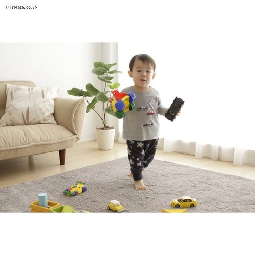 抗菌・消臭ラグ 【190×190cm】 KOS-1919 グレージュ K530413