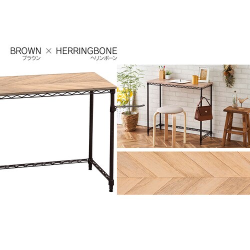 カラーメタルラック 幅81cm デスク CMM-D81361 ホワイト K537156