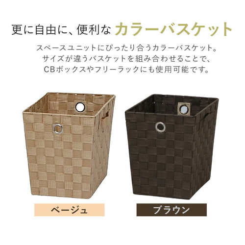 Brown Basket / CD 2枚セット カラーバスケット CBK-22D ベージュ K538925 │アイリスオーヤマ