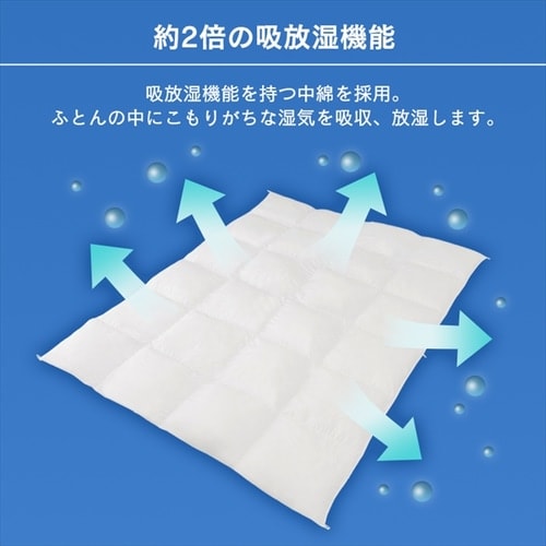 吸放湿 さらさら掛けふとん FMDK-S K574661│アイリスプラザ│アイリス