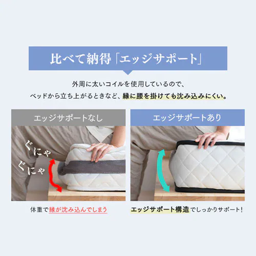 マットレス シングル ポケットコイル 厚さ20cm ブラック PMTS20N-S Sheep_10