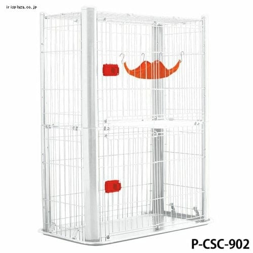キャットケージ P-CSC-902 スリムケージ　ホワイト 訳あり】カラースリムケージ 2段 P-CSC-902 ホワイト 猫用 P226119O