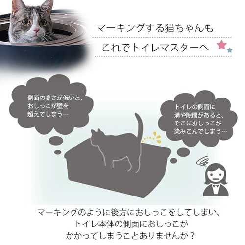 上から猫トイレ プチ アイボリー PUNT-430 P291004 │アイリス