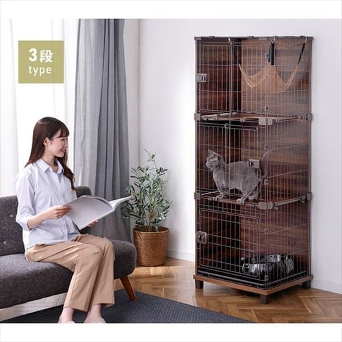 Amazon.co.jp: リコメン堂 キャットゲージ 大型 2段 コンパクト