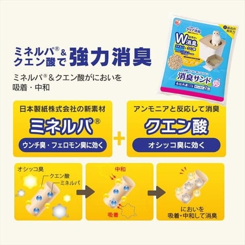 2個セット】お部屋のにおいクリア消臭 猫用システムトイレ 消臭サンド無香料 ONCM-4L 1908876 │アイリスプラザ│アイリスオーヤマ 公式通販サイト