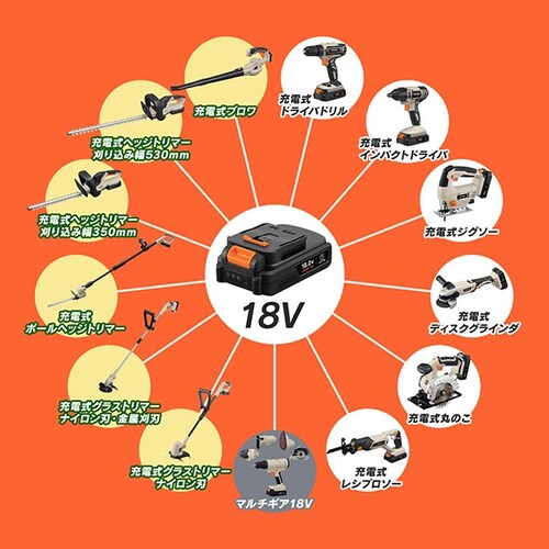 �[�d�����`�E���C�I���o�b�e���[ 18V