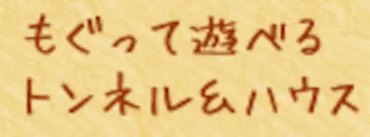 もぐって遊べるトンネル&ハウス