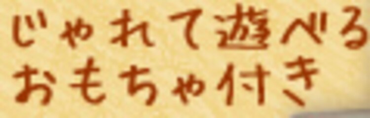 じゃれて遊べるおもちゃ付き