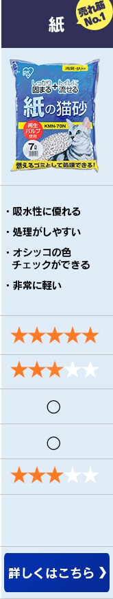 6袋セット】紙の猫砂 7L KMN-70N P533439X │アイリスプラザ│アイリスオーヤマ公式通販サイト