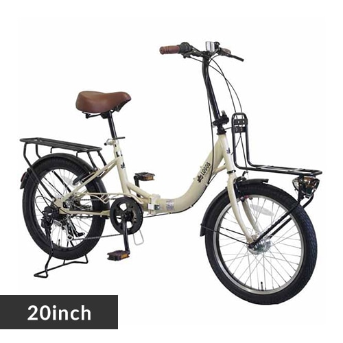 人気特価激安 PELTECH LOGOS（ロゴス）20型折り畳み自転車 前後キャリア付き 自転車本体