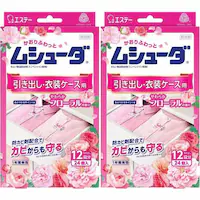 エステー 【2個セット】ムシューダ 1年間有効 引き出し・衣装ケース用 24個入 やわらかフローラルの香り 【プラザセレクト】
