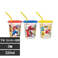 スケーター ストロー付タンブラー3個 SIH3ST スーパーマリオ23【プラザセレクト】